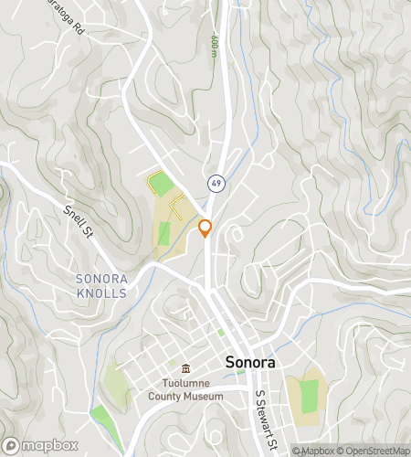 Map of scavenger hunt walking tour for Downtown Sonoras Treasure Trail