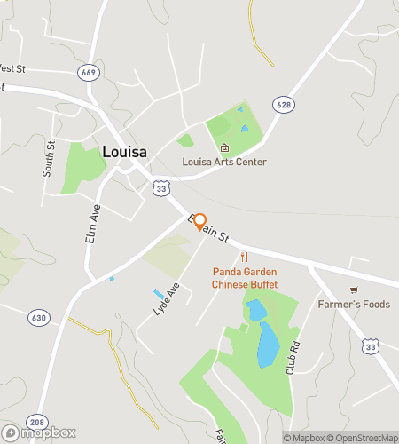 Map of scavenger hunt walking tour for Louisa‘s Lively Legacy Hunt