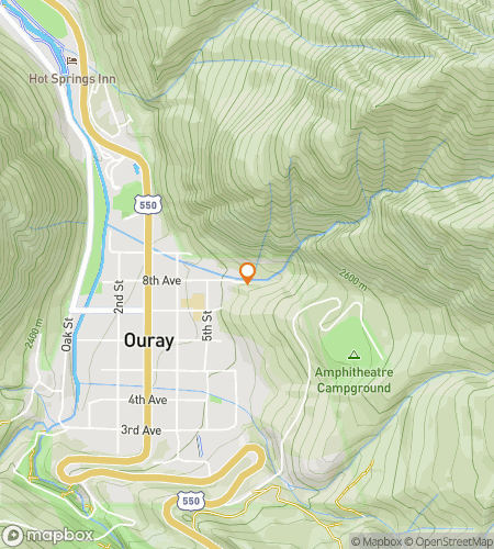 Map of scavenger hunt walking tour for Hooray for Ouray