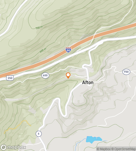 Mapa pěší prohlídky s lovem na poklad pro Afton Scavenger Hunt