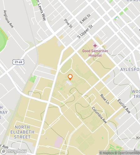 Map of scavenger hunt walking tour for The Wildcat Dash