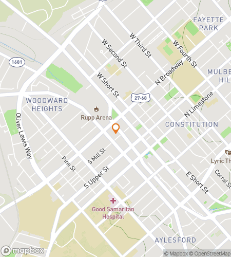 Map of scavenger hunt walking tour for Lexington Horse Capital