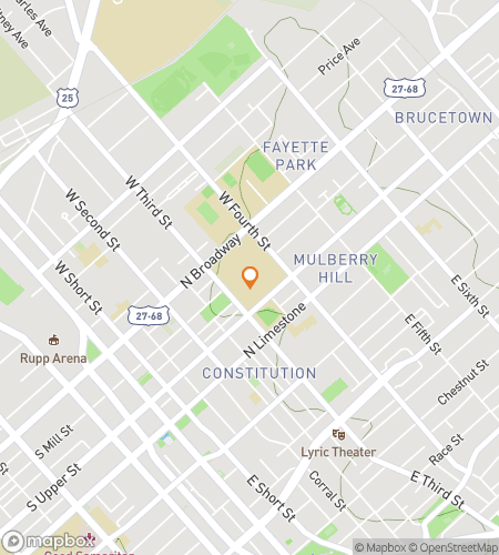 Mapa prohlídky s hledáním pokladu pro The Lexington Ghost Trail