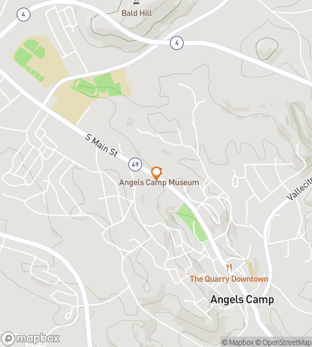 Map of scavenger hunt walking tour for UnFROGettable Angels Camp