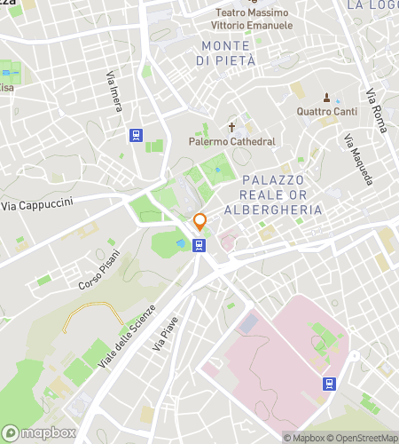 Kävelykierroksen kartta Palermon kaupunkiseikkailuun