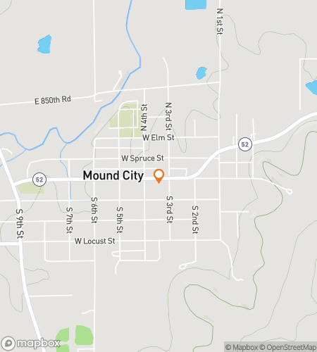 Map of scavenger hunt walking tour for Mound City Mirthful Meander