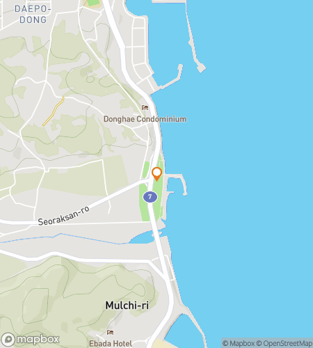 Map of scavenger hunt walking tour for Sokcho-si Seaside Scavenger Soiree