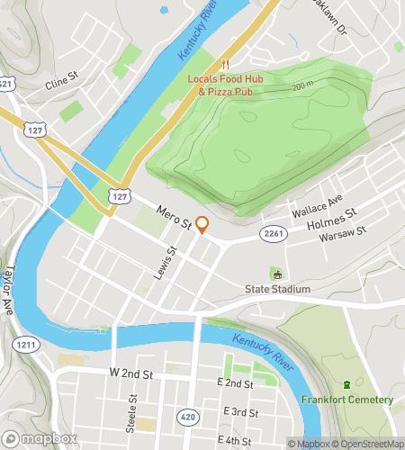 Χάρτης περιπατητικής περιήγησης κυνηγιού θησαυρού για το Frankfort Ghost Hunt