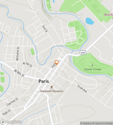 Map of scavenger hunt walking tour for Parisian Prowl: Kentucky Quest