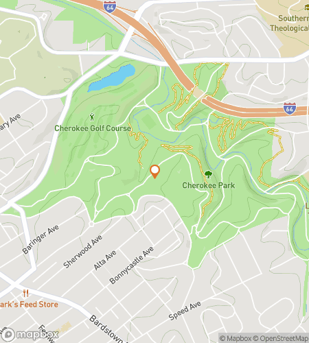 Map of scavenger hunt walking tour for Cherokee Champions: The Great Hunt