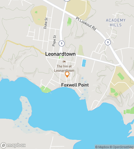 Map of scavenger hunt walking tour for Leonardtown Loot & Legends Hunt