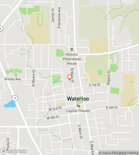 Map of scavenger hunt walking tour for Waterloo Wonders & Whimsical Hunts