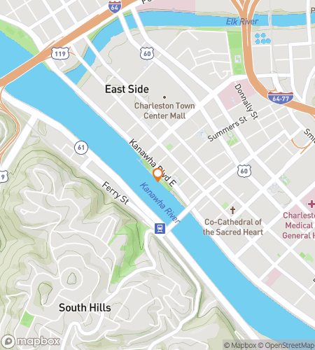 डाउनटाउन चार्ल्सटन घोस्ट टूर (Downtown Charleston Ghost Tour) के लिए स्कैवेंजर हंट वॉकिंग टूर का नक्शा