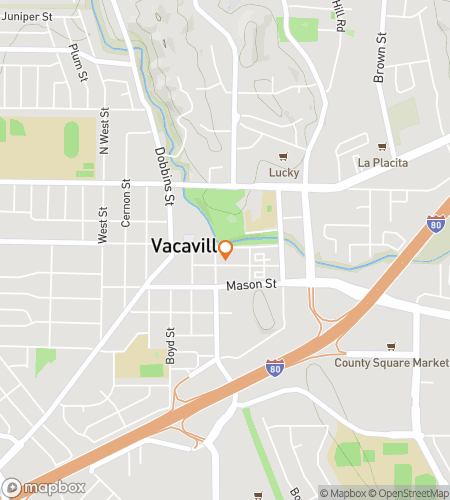 Map of scavenger hunt walking tour for Vacaville‘s Vamoose Venture