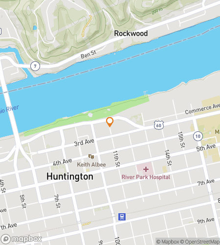 Map of scavenger hunt walking tour for Huntington Hysteria Hunt