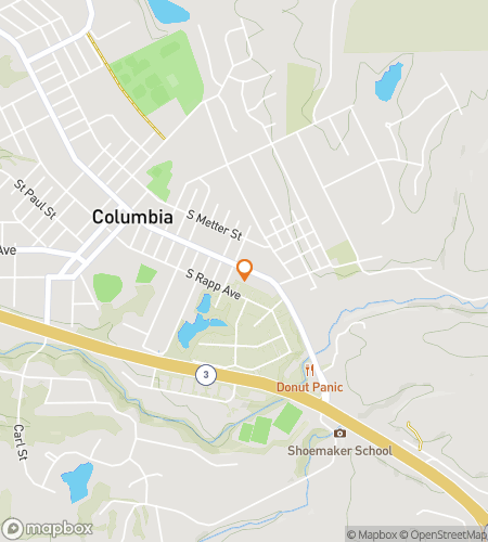 Map of scavenger hunt walking tour for Columbia‘s Covert Caper Hunt