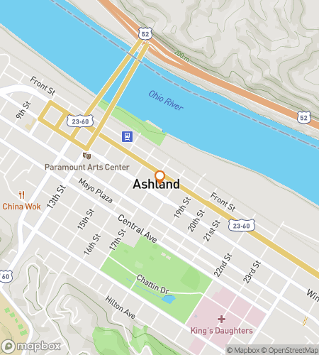 Map of scavenger hunt walking tour for Ashland‘s Astonishing Adventure Hunt