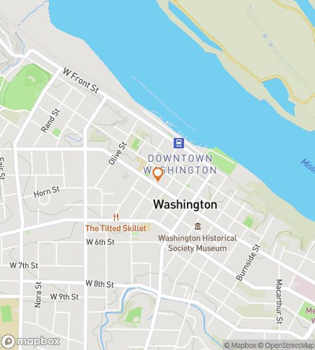 Map of scavenger hunt walking tour for Washington scavenger hunt