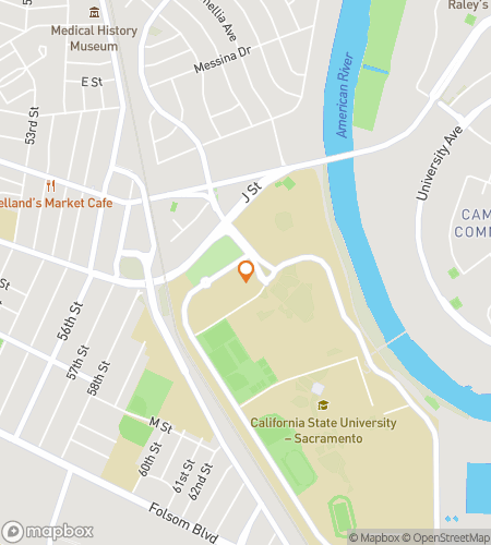 Map of scavenger hunt walking tour for Buzz Through Sac State