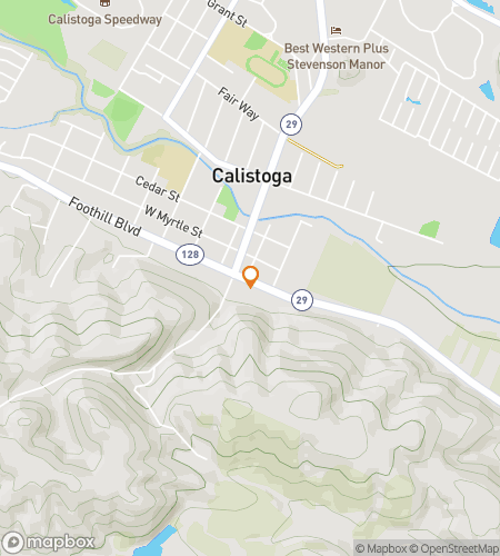 Map of scavenger hunt walking tour for Calistoga Dreamin