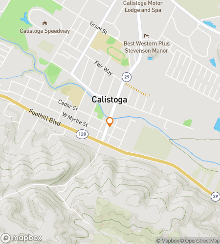 Map of scavenger hunt walking tour for Calistoga Dreamin'