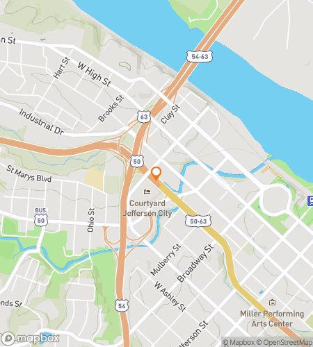 Map of scavenger hunt walking tour for Jefferson City Missouri Bar Hunt