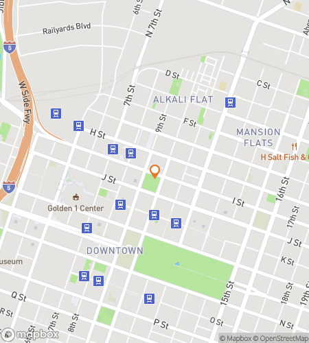 Map of scavenger hunt walking tour for Sacramento Memento