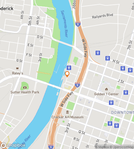 Map of scavenger hunt walking tour for Sacramento‘s Gold Rush Riddles