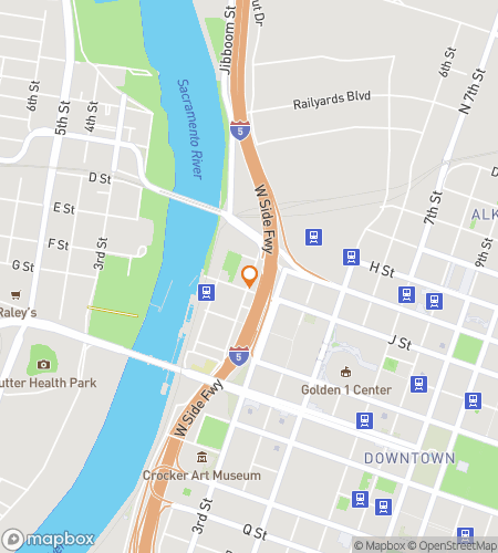 Map of scavenger hunt walking tour for Sacramento Sprint Bar Crawl