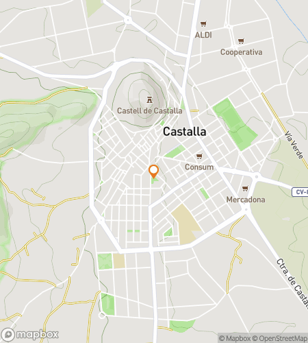 Map of scavenger hunt walking tour for Whispers of the Mountains: The Castalla Adventure