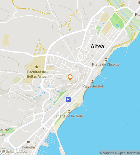 Map of scavenger hunt walking tour for Altea, Spain Hilltop Views & Historic Corners Hunt