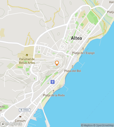 Map of scavenger hunt walking tour for Clue by the Blue: The Altea Coastal Quest