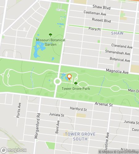 Map of scavenger hunt walking tour for Towering Grove Getaway