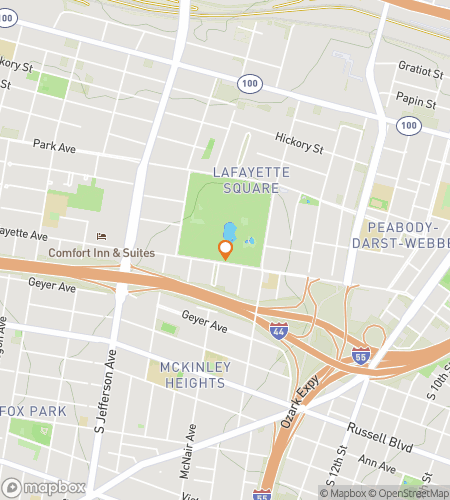 Map of scavenger hunt walking tour for Soulard Soiree Scavenger Saga