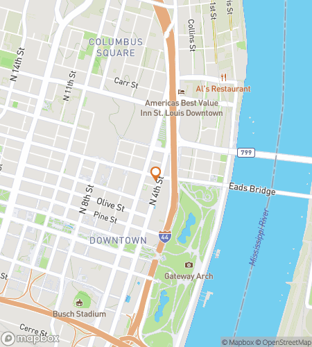 Map of scavenger hunt walking tour for Steel & Shadows: Haunted Hunt in St. Louis