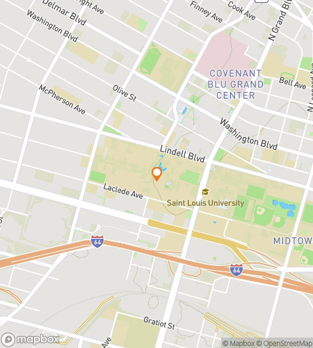 Map of scavenger hunt walking tour for Saint Louis University Hunt