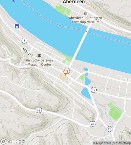 Map of scavenger hunt walking tour for Maysville Mischief Mystery Hunt