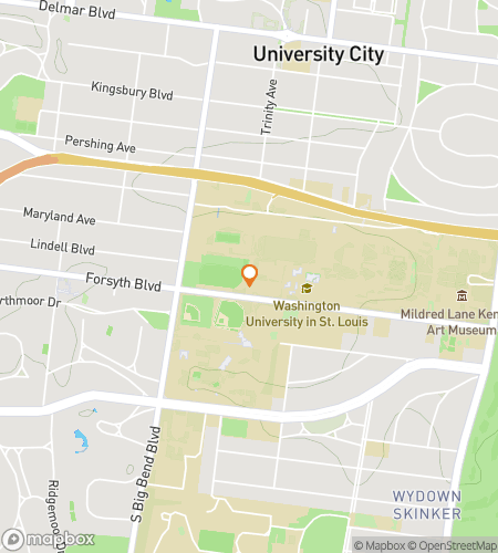 Map of scavenger hunt walking tour for Adventures at WashU