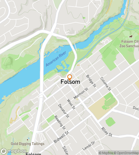 Map of scavenger hunt walking tour for Folsom‘s Gold Rush Riddle