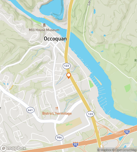 ओक्कोकान के रिवर रिडल रैम्बल के लिए स्कैवेंजर हंट वॉकिंग टूर का नक्शा