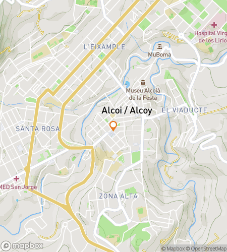 Map of scavenger hunt walking tour for Alcoy Alley Adventure Antics