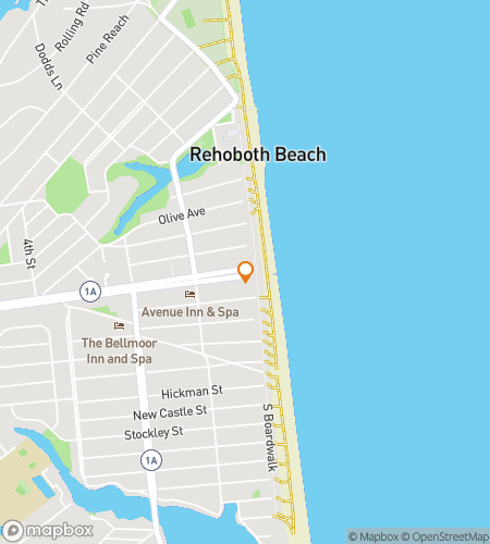 Map of scavenger hunt walking tour for The Rehoboth Riddle Race