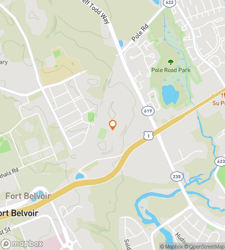 Map of scavenger hunt walking tour for Fort Belvoir Scavenger Hunt