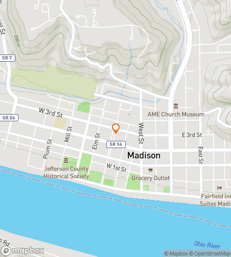 Map of scavenger hunt walking tour for Madison Merriment Treasure Hunt