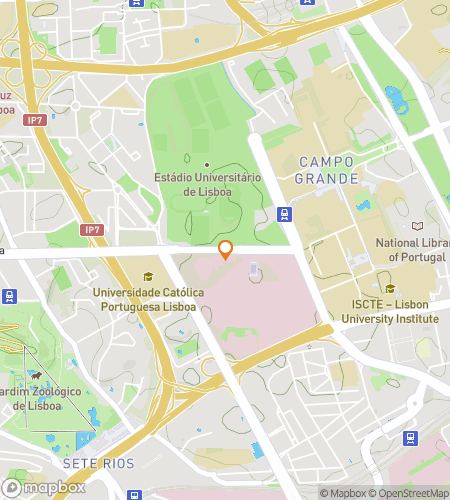 Map of scavenger hunt walking tour for University of Lisbon Hunt