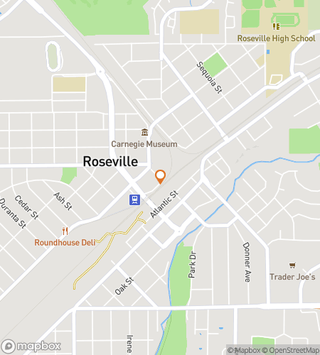 Map of scavenger hunt walking tour for The Roseville Hunt-a-Palooza