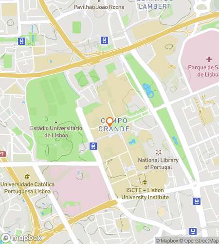 Carte de la visite &agrave; pied de la chasse au tr&eacute;sor pour la Chasse &agrave; l'Universit&eacute; de Lisbonne