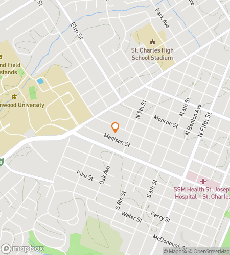 Map of scavenger hunt walking tour for Roar & Explore: The Lindenwood Hunt