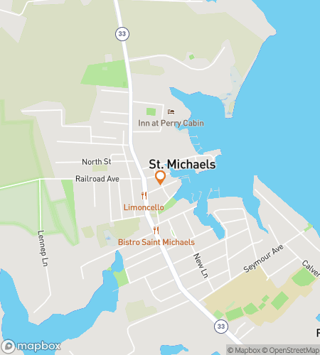 Map of scavenger hunt walking tour for St. Michaels‘ Maritime Mischief Hunt