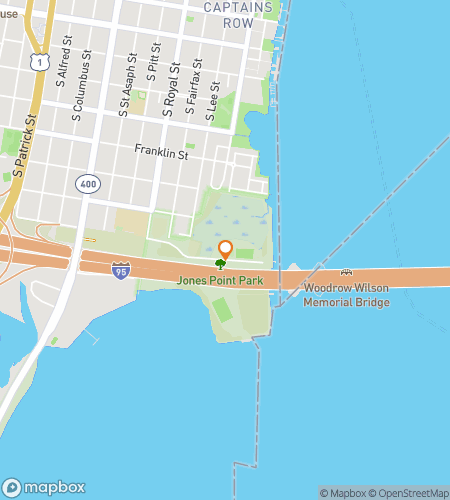 Mapa procházky s honbou za pokladem pro Lov na vrak lodi v Jones Point Park

